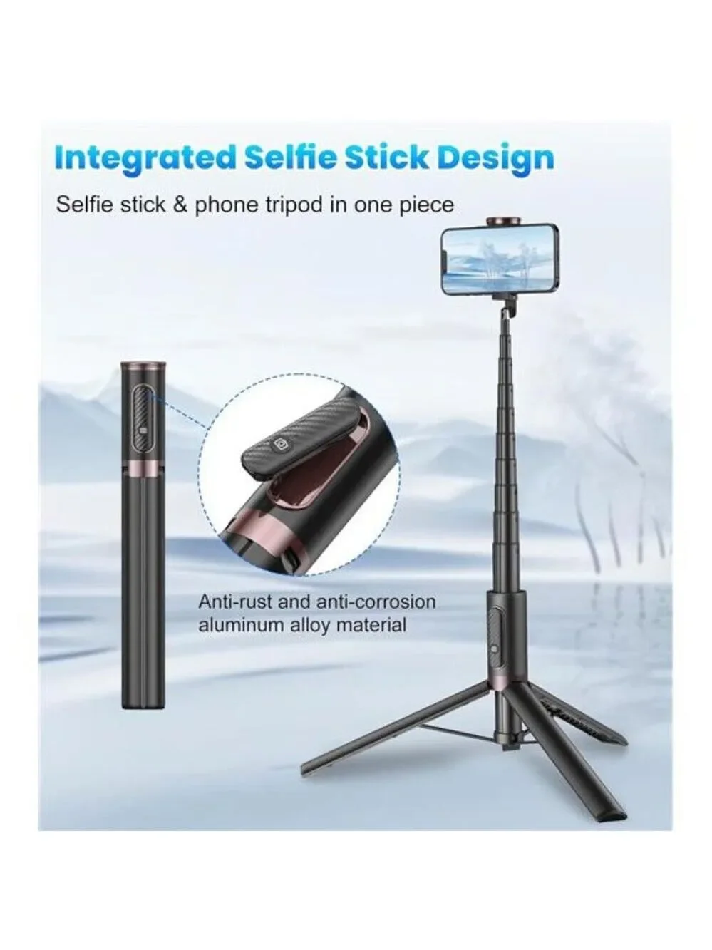 67 Inch Phone Tripod Stand with Remote Selfie Stick for iPhone Android Camera